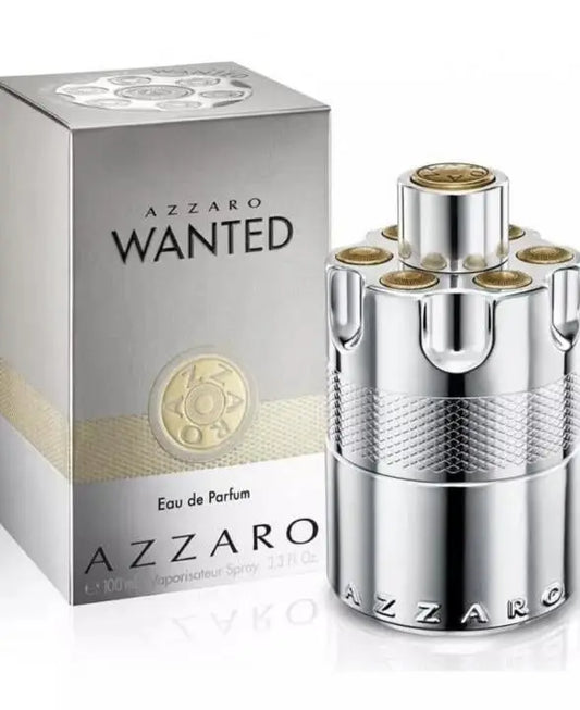 AZZAR WANTED EDP SILVER PERFUME WITH ORIGINAL BRAND BOX PACKAGING QR ALSO
