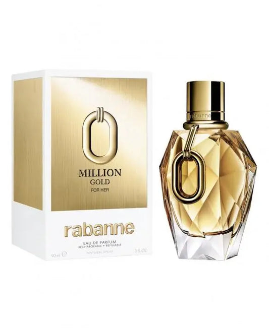 1 MILLIO GOLD FOR HER EDP  PERFUME WITH ORIGINAL BRAND BOX PACKAGING QR ALSO